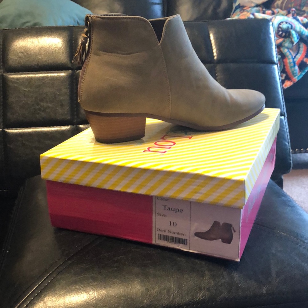 Taupe booties